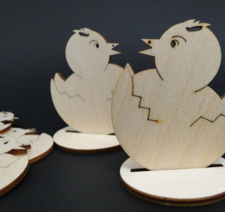 Accesorii gradina, casuta zanelor, ferma in miniatura, gradina mini, proiecte - Figurina puisor in ou - set
