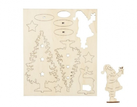 Peisaj de iarna din placaj lemn - puzzle 3D  [1]