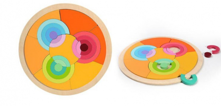 Puzzle cercuri curcubeu - joc in stil Montessori [1]