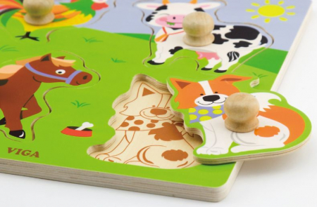 Puzzle cu manere - animale de la ferma Viga [1]