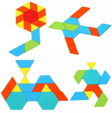 Puzzle din lemn – tangram 39 piese [1]