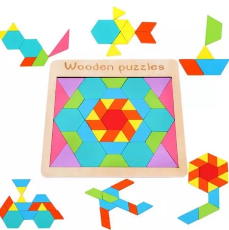 Puzzle din lemn – tangram 39 piese [2]