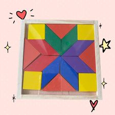 Jucarii de logica si cu notiuni de matematica - Puzzle din lemn – tip tangram