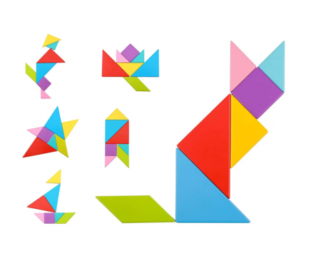 Puzzle din lemn – tip tangram [2]