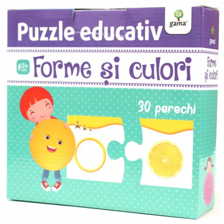 Jucarii de logica si cu notiuni de matematica - Puzzle educativ Forme și culori
