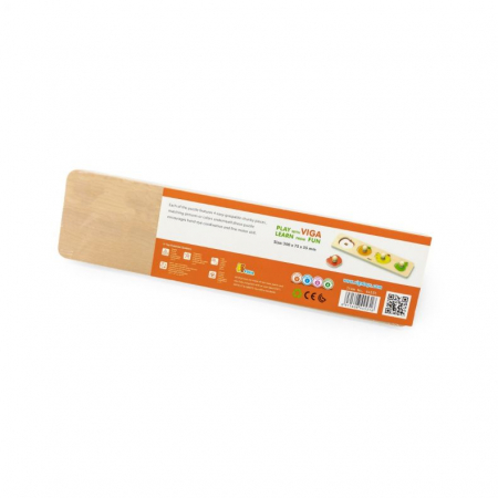 Puzzle in stil Montessori cu maner - fructe - Viga [2]