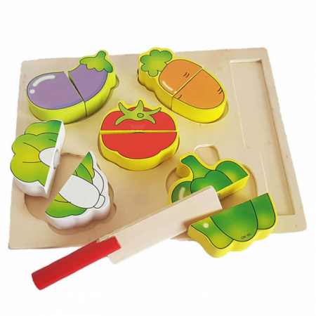 Puzzle incastru de taiat / feliat - legume [0]