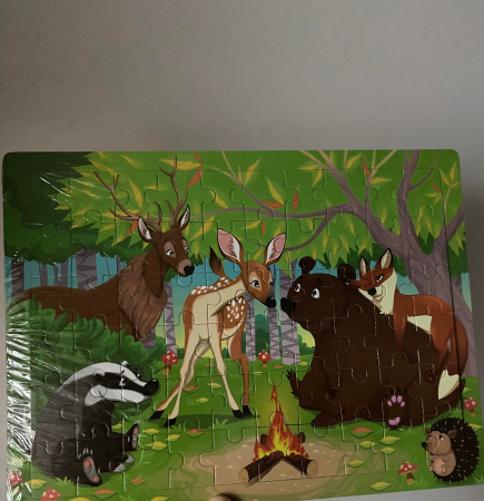 Cu animale - Puzzle lemn animale din padure