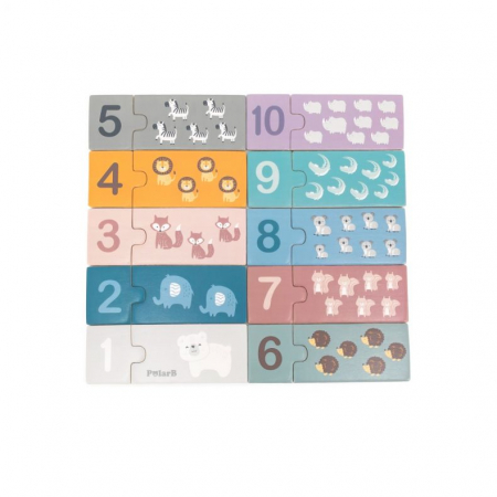 Cu cifre sau litere - Puzzle Numere PolarB Viga
