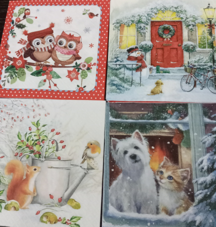 SERVETELE CU MOTIVE DE CRACIUN - DIFERITE - SET [1]