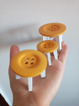 Scaun mini in forma de nasture - set [2]