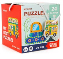 Set 24 Puzzle din doua piese - vehicule [0]