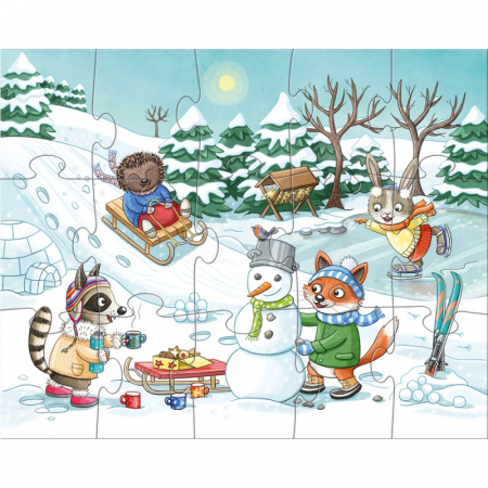 Set 4 puzzle-uri Haba - anotimpurile [4]