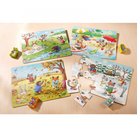Set 4 puzzle-uri Haba - anotimpurile [5]
