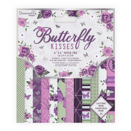Set cartoane scrapbooking 15,2х15,2 cm - Butterfly Kisses - fluturi