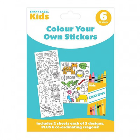 Set creativ - stickere de colorat cu animale salbatice - jungla [3]