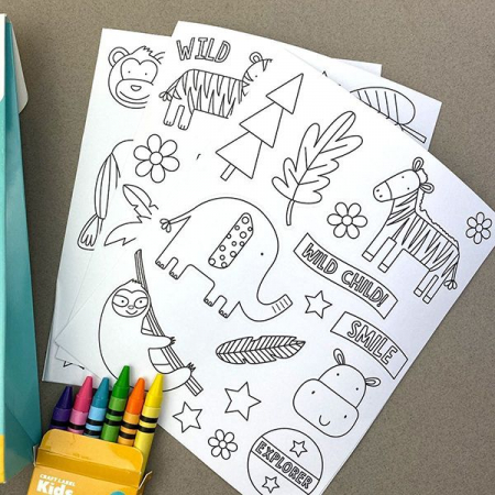 Set creativ - stickere de colorat cu animale salbatice - jungla [1]
