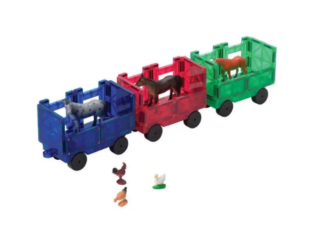 Set Playmags 20 piese magnetice tren  - joc educativ STEM [1]