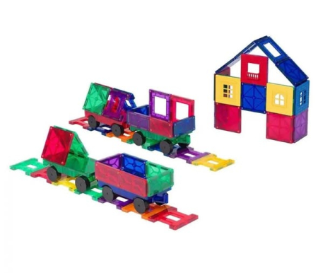 Set Playmags 20 piese magnetice tren  - joc educativ STEM [3]