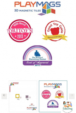Set Playmags 80 piese magnetice de construcție [2]