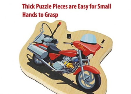 Set puzzle magnetic din lemn pentru copii - masini de pompieri [1]