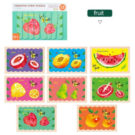 Set puzzle din betisoare  - model fructe Creative Puzzle Strips [1]