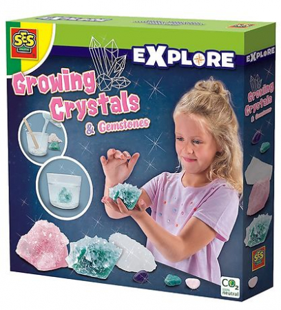Jocuri si jucarii varsta 6 ani+ - Set stiinta si joaca Growing Crystals & Gemstones - Crestem cristale si pietre pretioase Explore