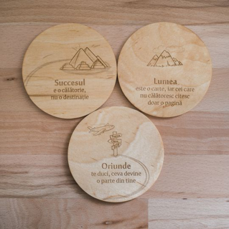 Set suport pahare / cesti cu mesaje  - coastere [1]