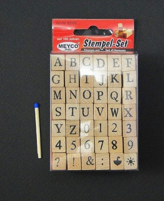 Seturi creative - Stampile lemn cifre si litere set