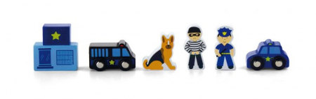 Statie de politie Viga - set de accesorii trenulete