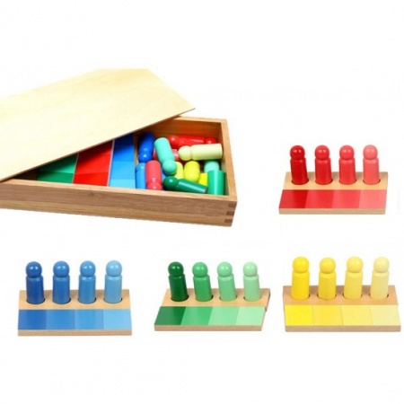 Joc de invatare culori cu pioni lemn in stil Montessori [0]