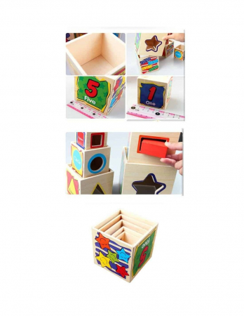 Turn din lemn - cuburi de stivuit [1]