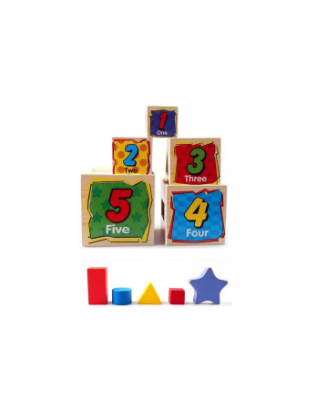 Turn din lemn - cuburi de stivuit [2]