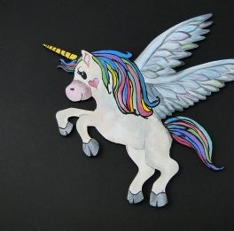 Forma placaj cu panza - unicorn 20cm [1]