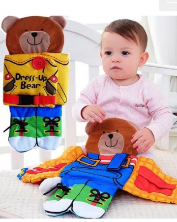 Urs textil in stil carte activitati pentru stimulare senzoriala - Imbraca ursuletul [0]