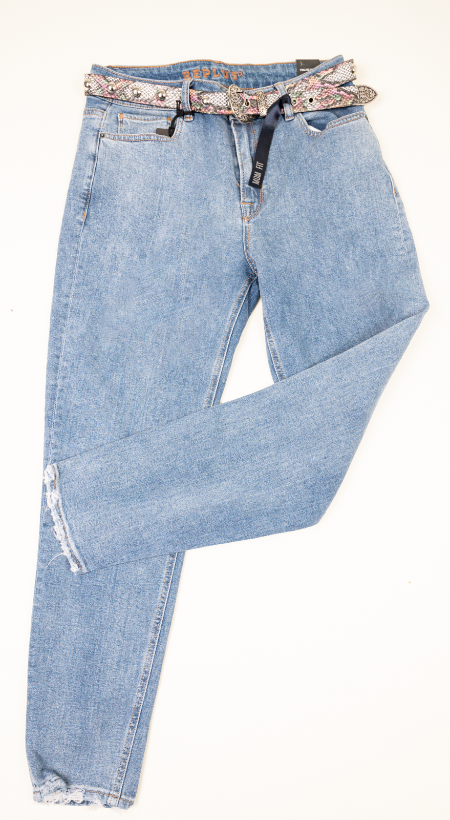 Spit out Interpersonal Preferential treatment Blugi Dama Jeans simpli pe curea colorata cu tinte - EfectStyle