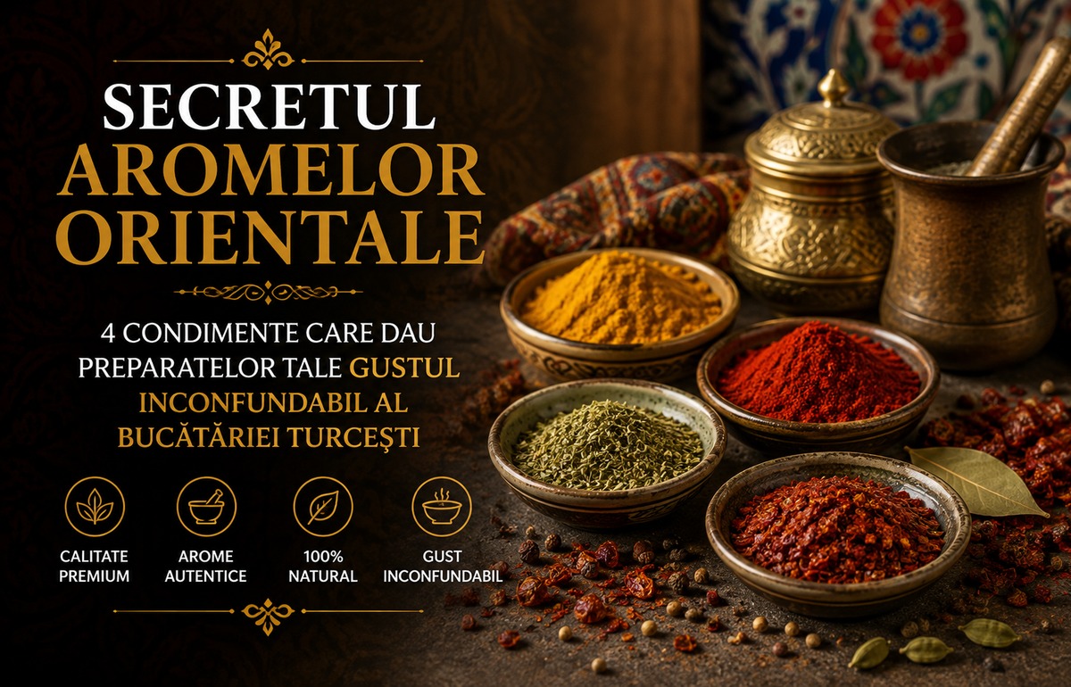 Secretul aromelor orientale: 4 condimente care dau preparatelor tale gustul inconfundabil al bucatariei turcesti