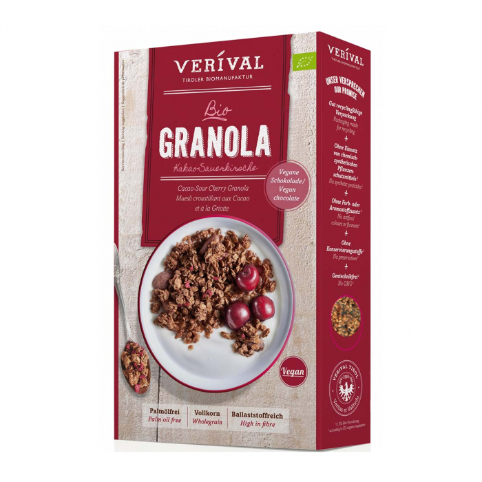 Cereale Crunchy cacao si visine 325 g Verival Bio [1]