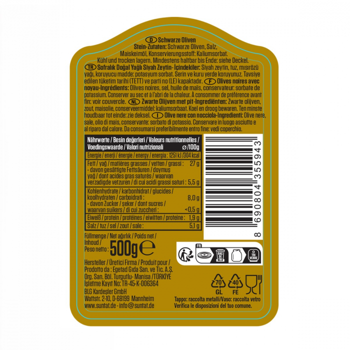 Masline negre uscate 500 gr Suntat [2]