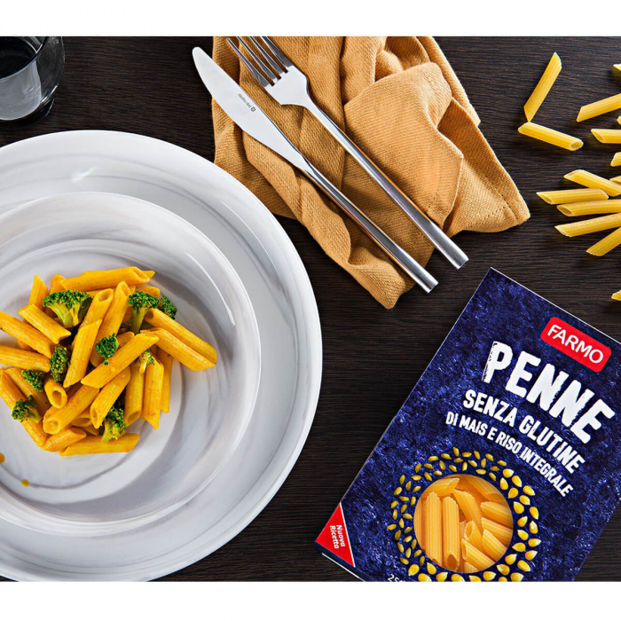 Paste Penne fara gluten din porumb si orez brun 250 g Farmo [2]