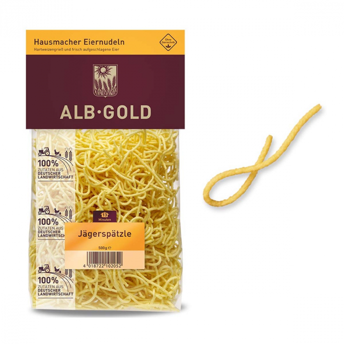 Paste svabesti cu ou JAGERSPATZLE 500gr Alb Gold [2]