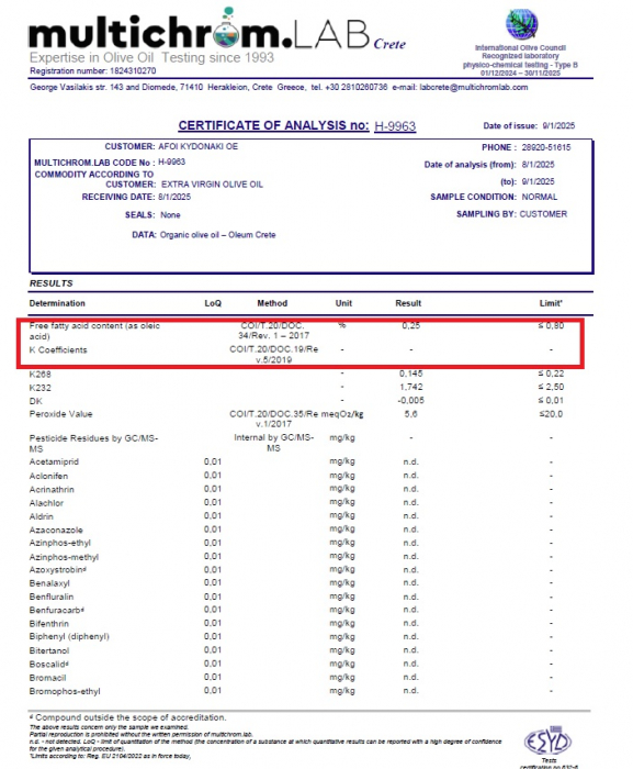 Ulei de masline extra virgin P.D.O Messara 3 L Kidonakis Bio [2]