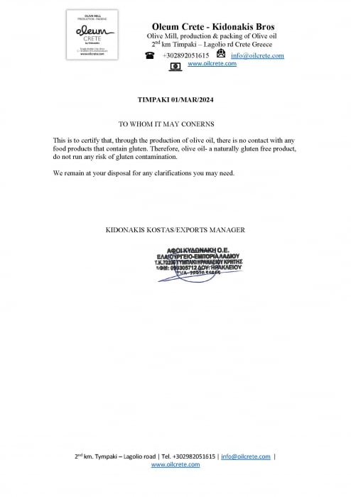 Ulei de masline extra virgin P.D.O Sitia 500 ml Kidonakis Bio [3]