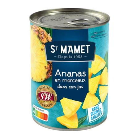 Franta - Ananas bucati fara zahar adaugat 570gr St. Mamet