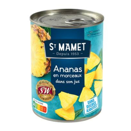 Ananas bucati fara zahar adaugat 570gr St. Mamet [1]