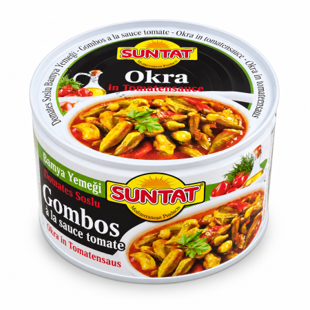 Conserve mancare gatita - Bame in sos de rosii 350 g Suntat