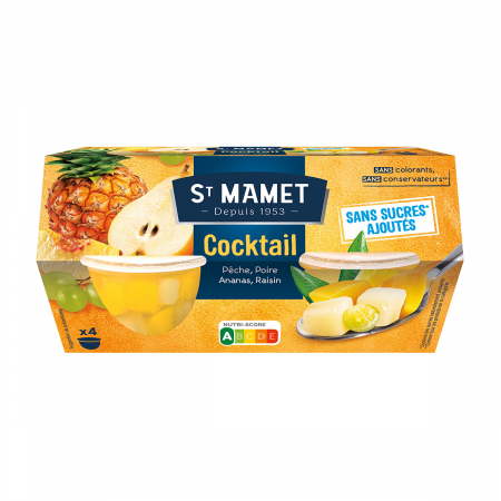 Produse fara zahar - Cocktail de fructe fara zahar 4 x 113gr St. Mamet