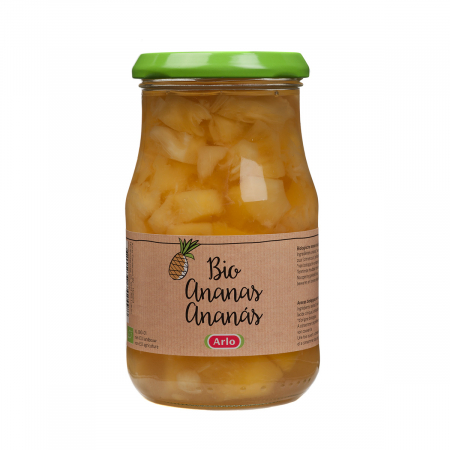 Produse Bio - Compot de ananas bucati 350 g Arlo Bio