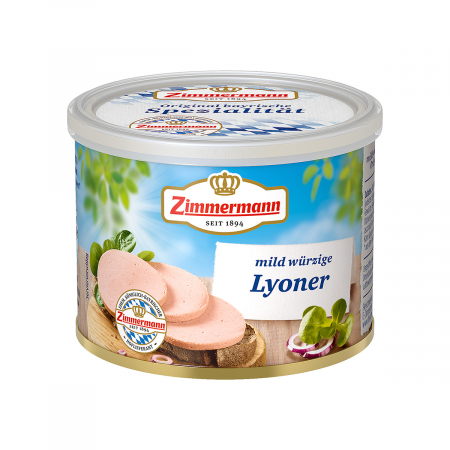 Germania - Conserva carne de porc LYONER 200gr Zimmermann