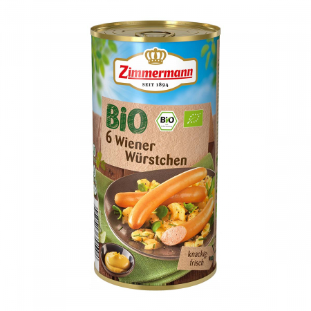 Conserve - Crenvursti Wiener 565 g Zimmermann Bio, fara gluten